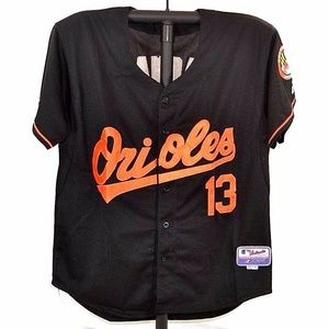 Baltimore Oriole Baseball Jersey #13 Machado Black